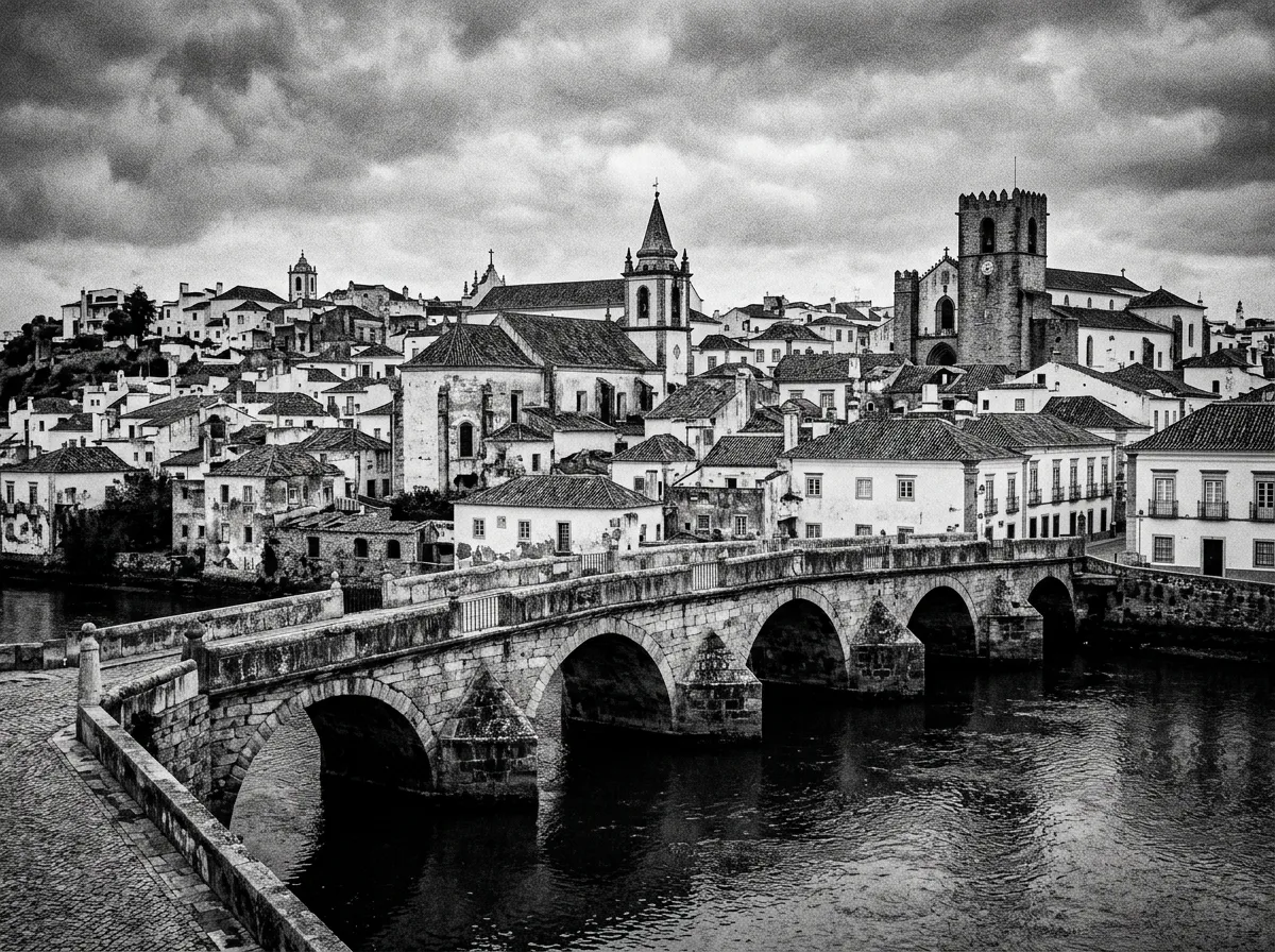 Stare miasto Taviry, rzymski most, dachówki i kościoły